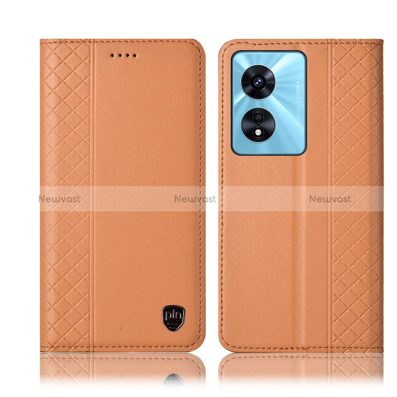 Leather Case Stands Flip Cover Holder H10P for Oppo A1x 5G