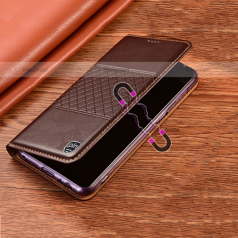 Leather Case Stands Flip Cover Holder H10P for Oppo A53s