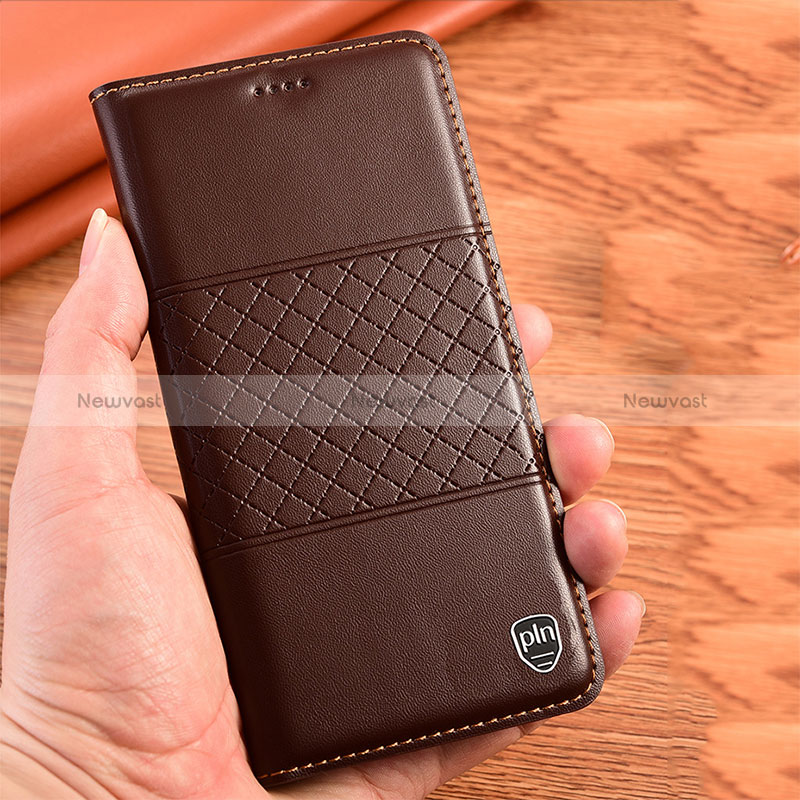 Leather Case Stands Flip Cover Holder H10P for Oppo A77 5G