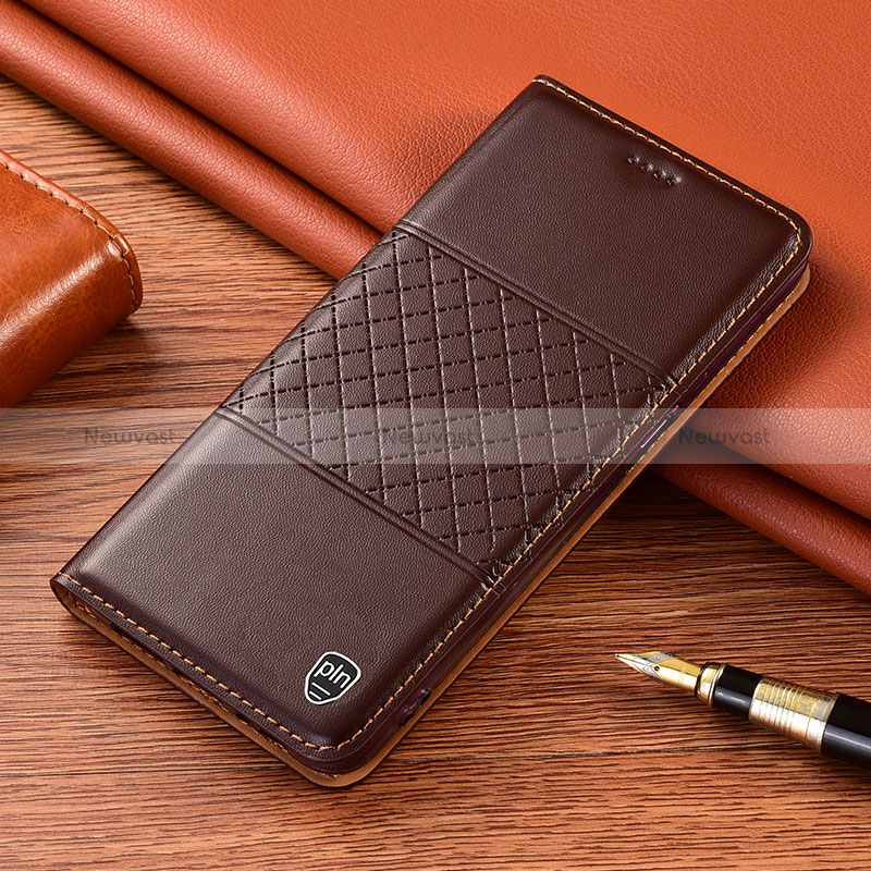 Leather Case Stands Flip Cover Holder H10P for Samsung Galaxy S24 Plus 5G