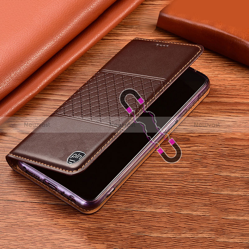 Leather Case Stands Flip Cover Holder H10P for Samsung Galaxy S24 Plus 5G