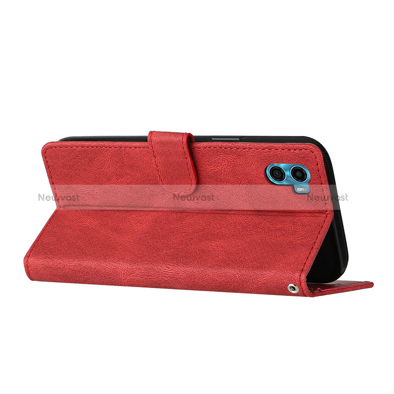 Leather Case Stands Flip Cover Holder H10X for Motorola Moto E22S