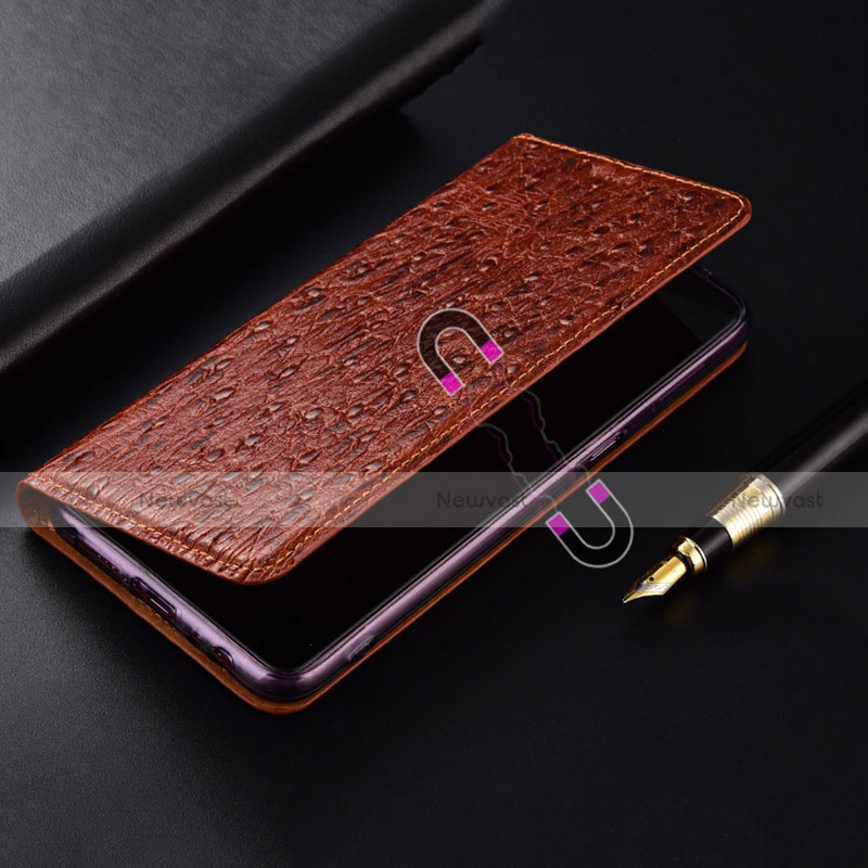 Leather Case Stands Flip Cover Holder H15P for Motorola Moto G50