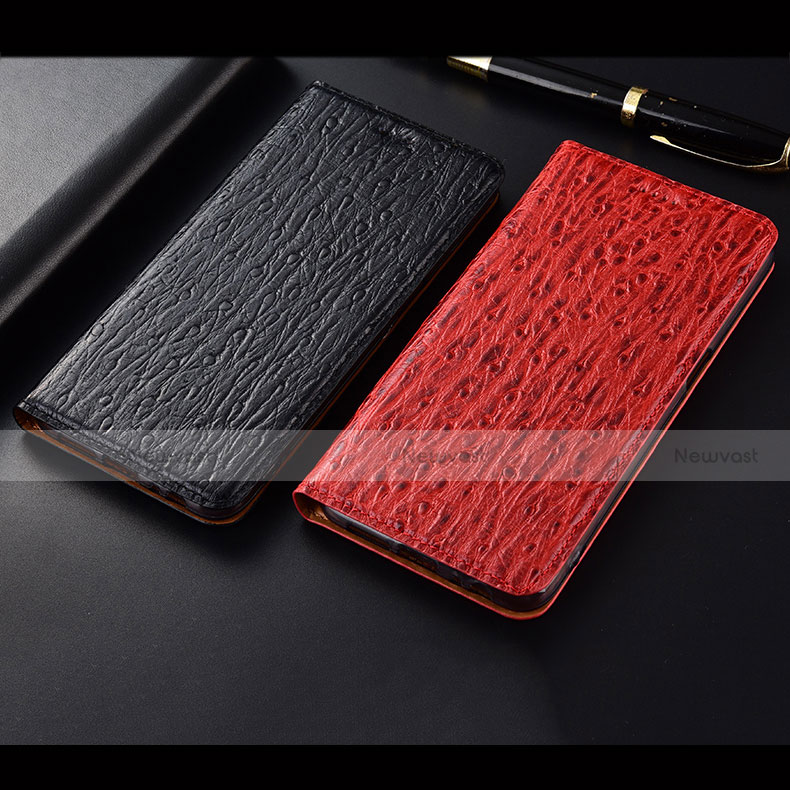 Leather Case Stands Flip Cover Holder H15P for Motorola Moto G62 5G