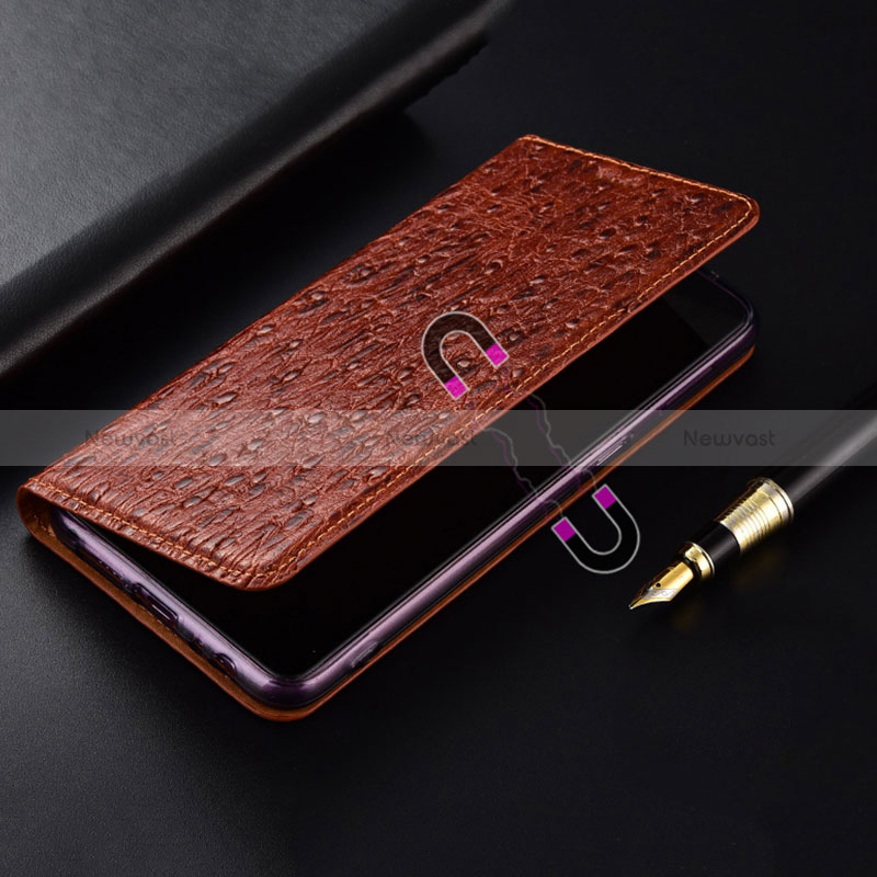 Leather Case Stands Flip Cover Holder H15P for Samsung Galaxy A01 Core