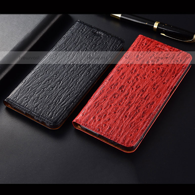 Leather Case Stands Flip Cover Holder H15P for Samsung Galaxy A12