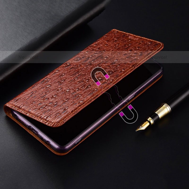 Leather Case Stands Flip Cover Holder H15P for Samsung Galaxy S21 Plus 5G