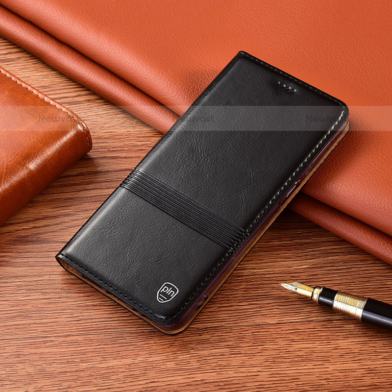 Leather Case Stands Flip Cover Holder H15P for Vivo iQOO 8 Pro 5G Black