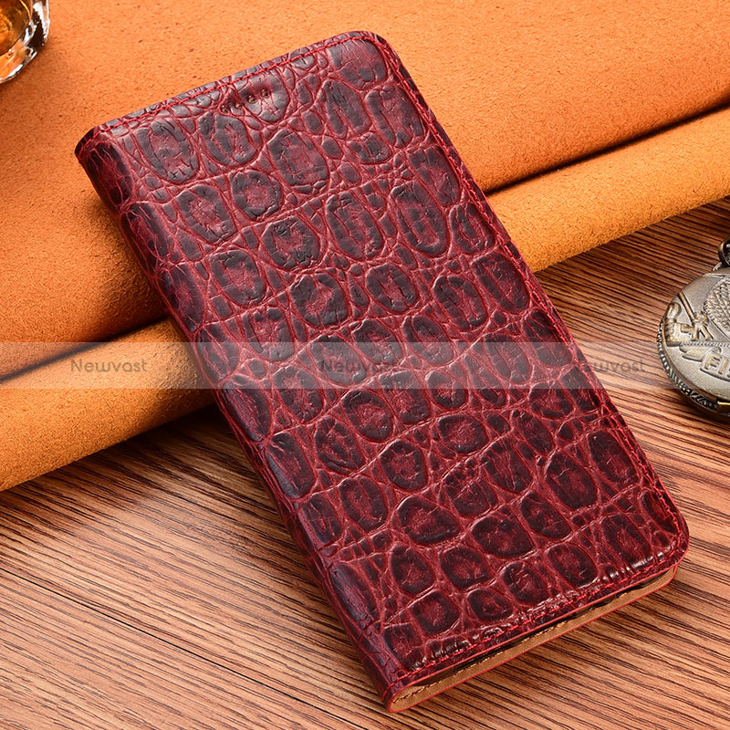 Leather Case Stands Flip Cover Holder H16P for Apple iPhone 11 Pro Red