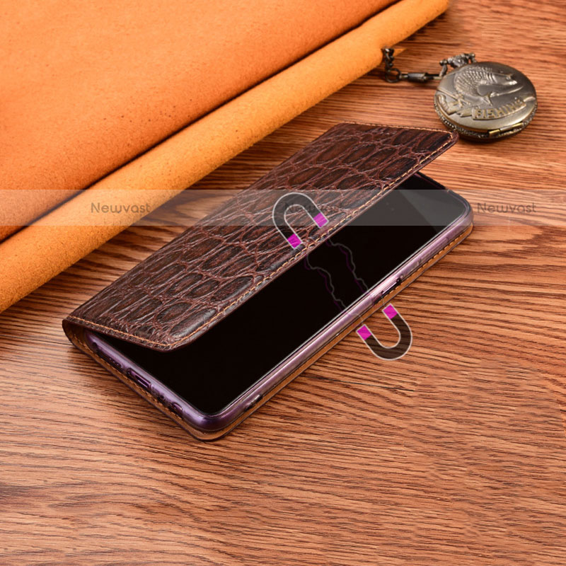 Leather Case Stands Flip Cover Holder H16P for Motorola Moto G Power (2022)