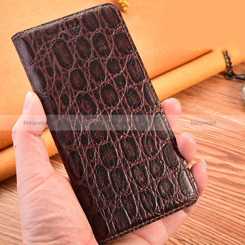 Leather Case Stands Flip Cover Holder H16P for Oppo Reno10 Pro 5G