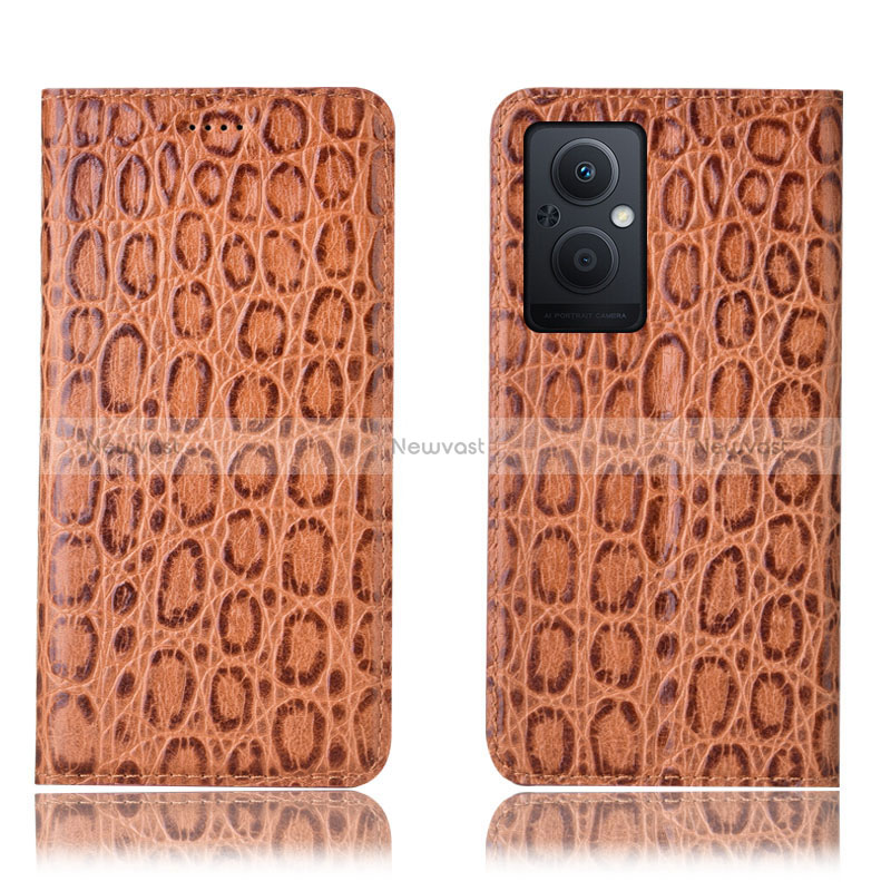 Leather Case Stands Flip Cover Holder H16P for Oppo Reno8 Lite 5G