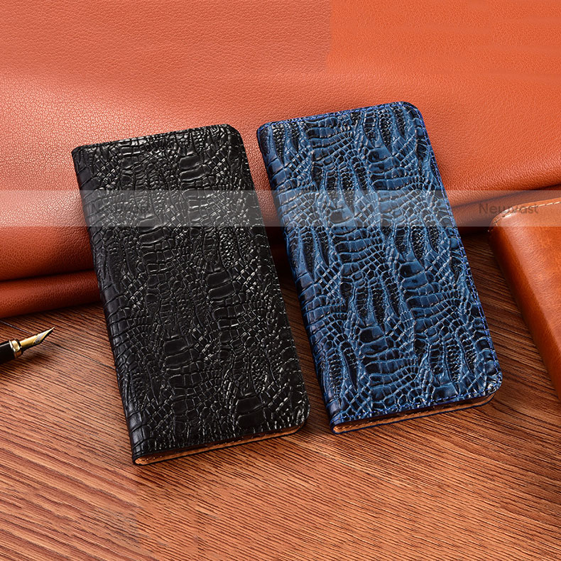 Leather Case Stands Flip Cover Holder H17P for Motorola Moto G Power (2022)