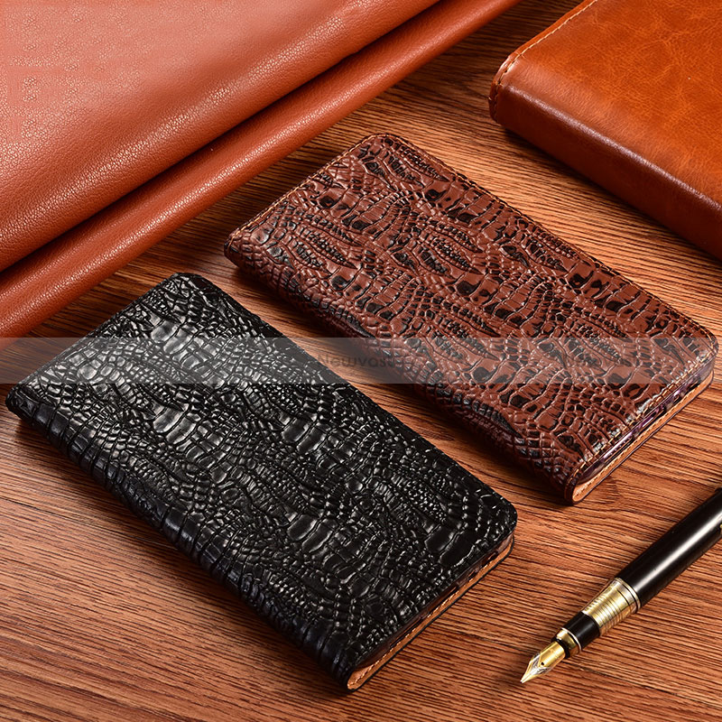 Leather Case Stands Flip Cover Holder H17P for Xiaomi Redmi 10 4G