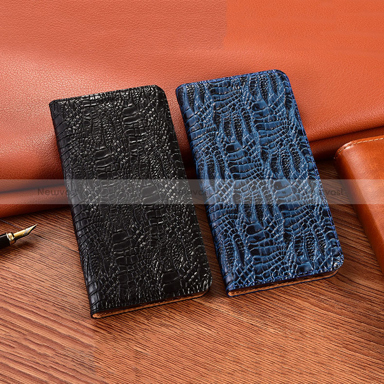Leather Case Stands Flip Cover Holder H17P for Xiaomi Redmi 10X 4G