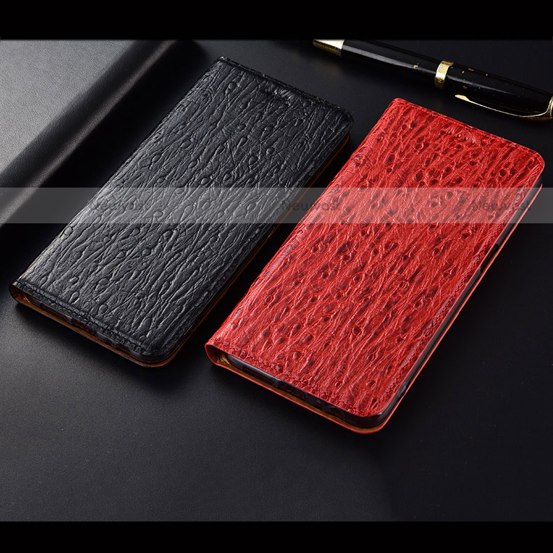 Leather Case Stands Flip Cover Holder H18P for Motorola Moto G51 5G