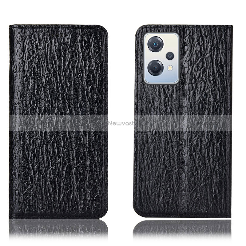 Leather Case Stands Flip Cover Holder H18P for OnePlus Nord CE 2 Lite 5G Black