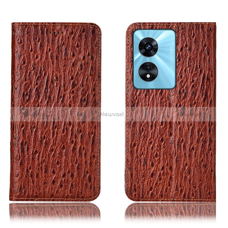 Leather Case Stands Flip Cover Holder H18P for Oppo A1 5G