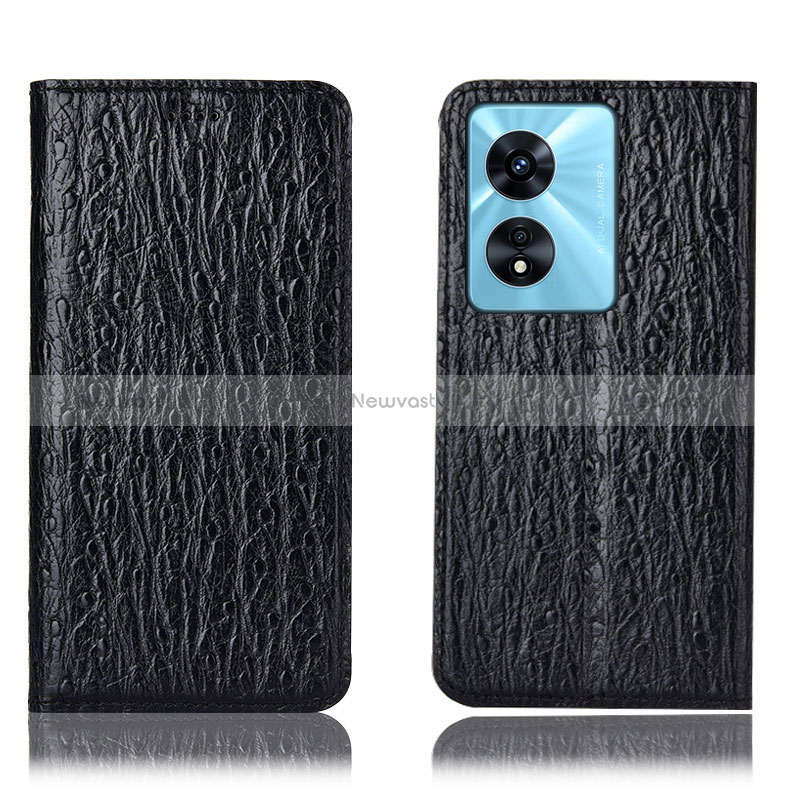 Leather Case Stands Flip Cover Holder H18P for Oppo A1x 5G