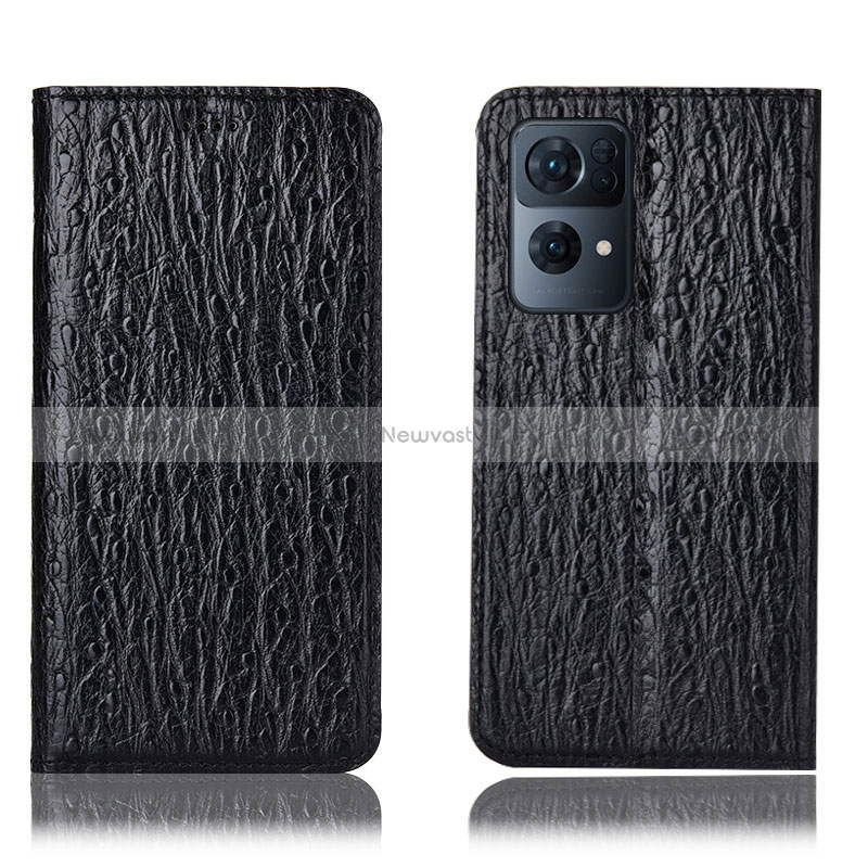 Leather Case Stands Flip Cover Holder H18P for Oppo Reno7 Pro 5G