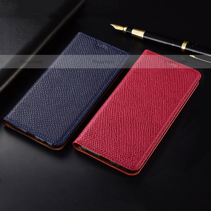 Leather Case Stands Flip Cover Holder H18P for Samsung Galaxy M10