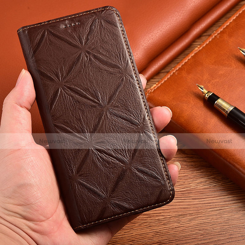 Leather Case Stands Flip Cover Holder H19P for Motorola Moto G41