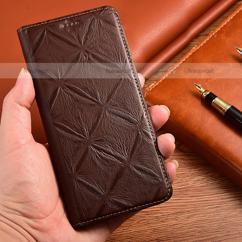 Leather Case Stands Flip Cover Holder H19P for Oppo A93 5G