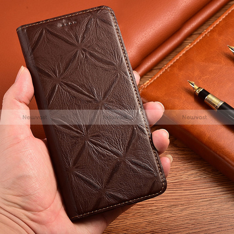 Leather Case Stands Flip Cover Holder H19P for Oppo K10 5G