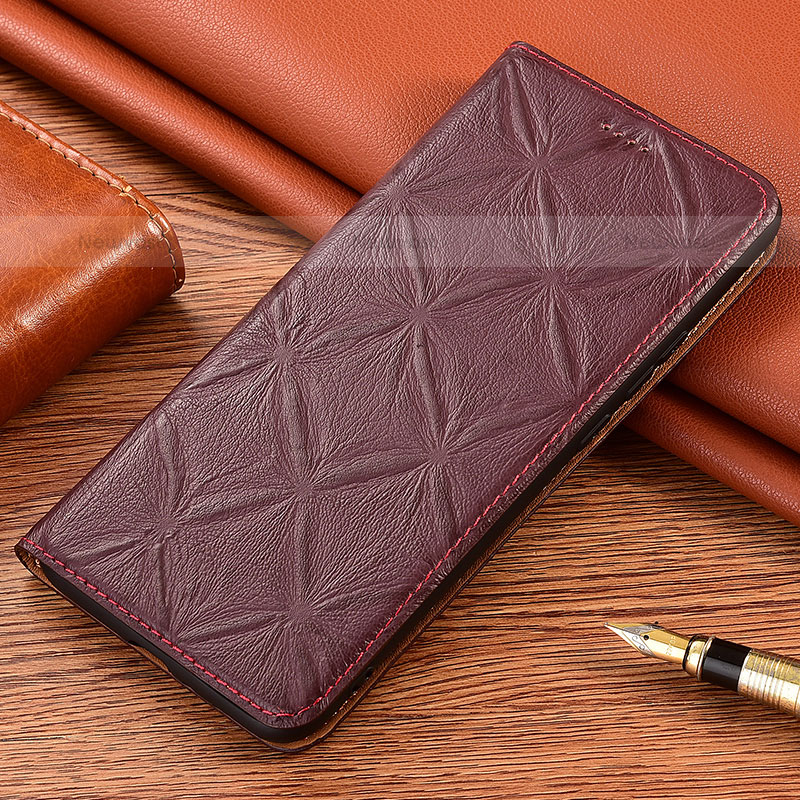 Leather Case Stands Flip Cover Holder H19P for Samsung Galaxy S23 5G