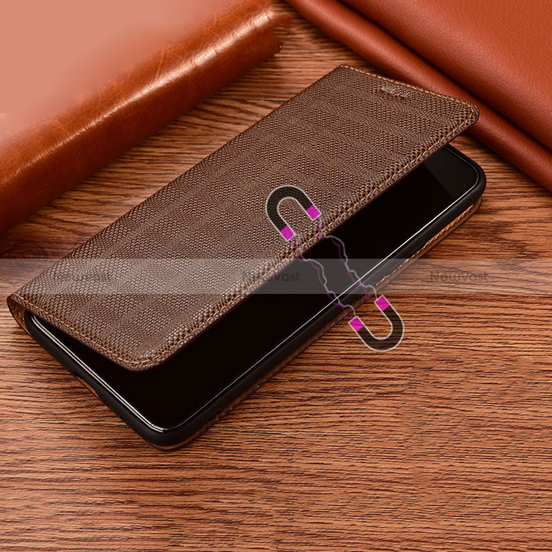Leather Case Stands Flip Cover Holder H20P for Vivo V27e 5G