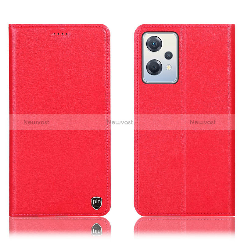 Leather Case Stands Flip Cover Holder H21P for OnePlus Nord CE 2 Lite 5G Red