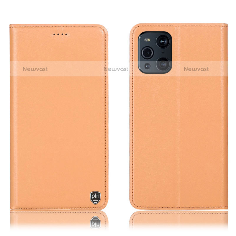 Leather Case Stands Flip Cover Holder H21P for Oppo Find X3 Pro 5G