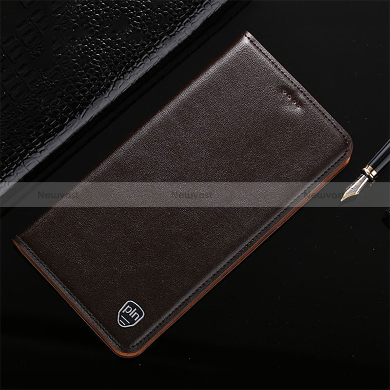 Leather Case Stands Flip Cover Holder H21P for Samsung Galaxy A12 Nacho