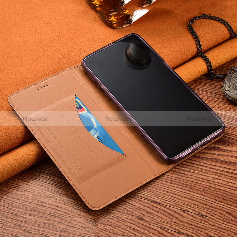 Leather Case Stands Flip Cover Holder H23P for Oppo A16s