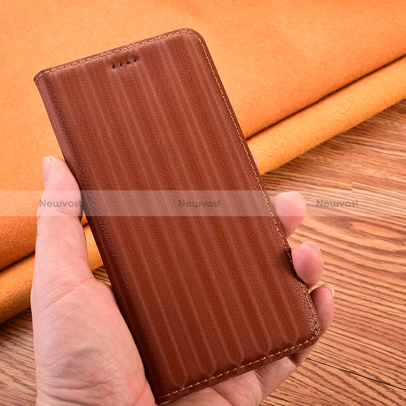 Leather Case Stands Flip Cover Holder H23P for Oppo A1x 5G