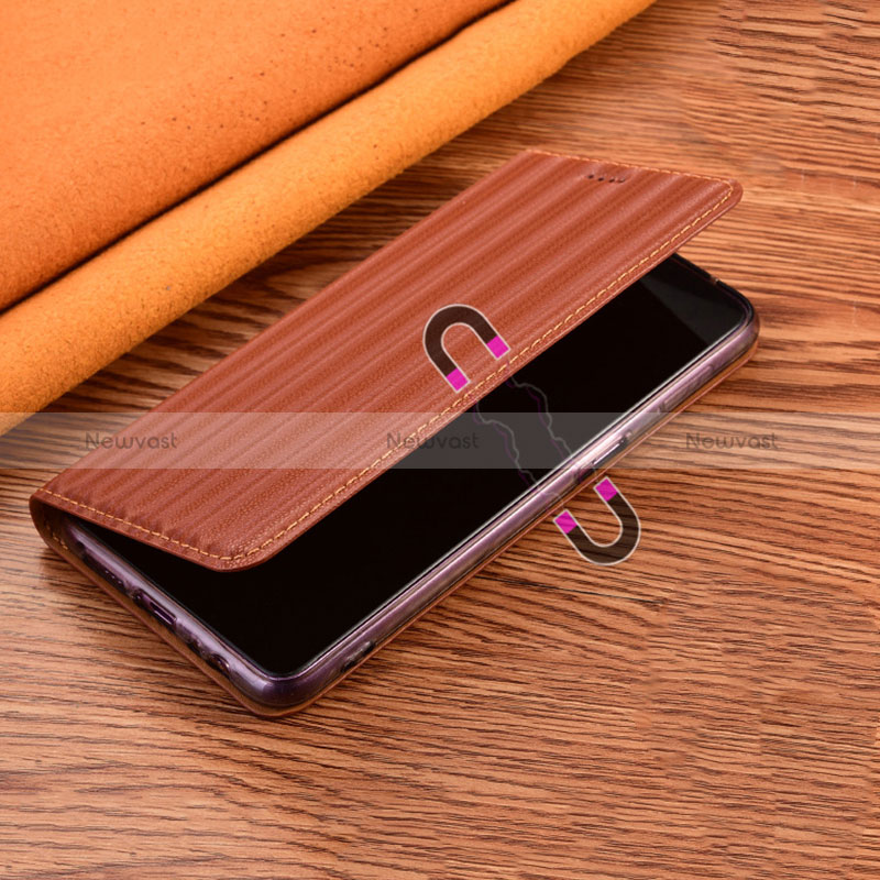 Leather Case Stands Flip Cover Holder H23P for Oppo A54 5G