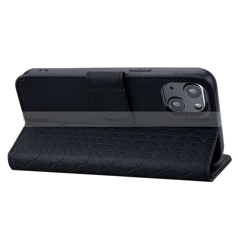 Leather Case Stands Flip Cover Holder HF1 for Apple iPhone 14