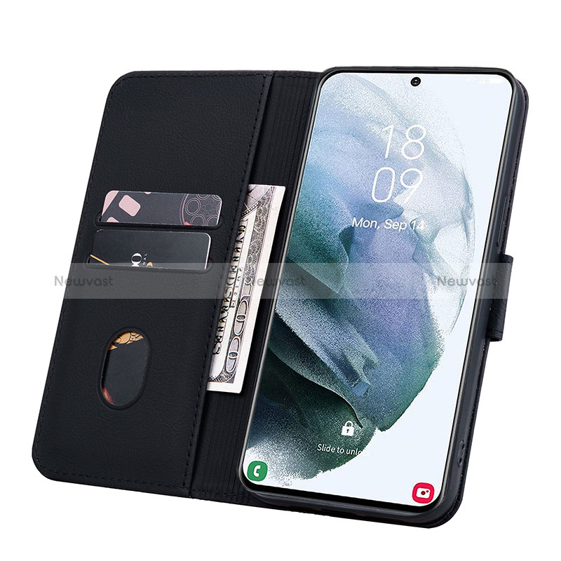 Leather Case Stands Flip Cover Holder HF1 for Xiaomi Redmi Note 10 Pro 4G