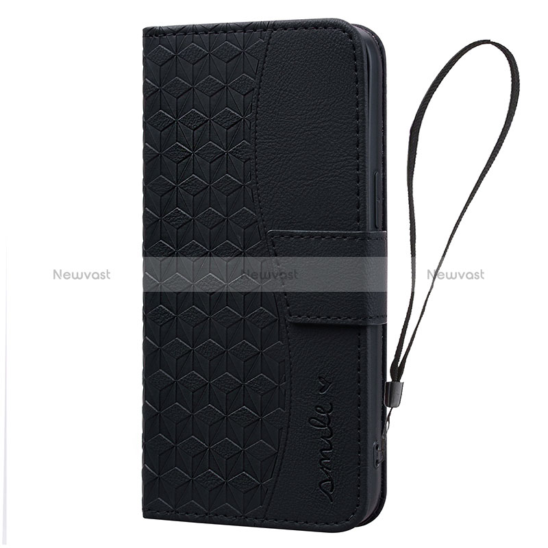 Leather Case Stands Flip Cover Holder HF2 for Apple iPhone 14 Pro Black