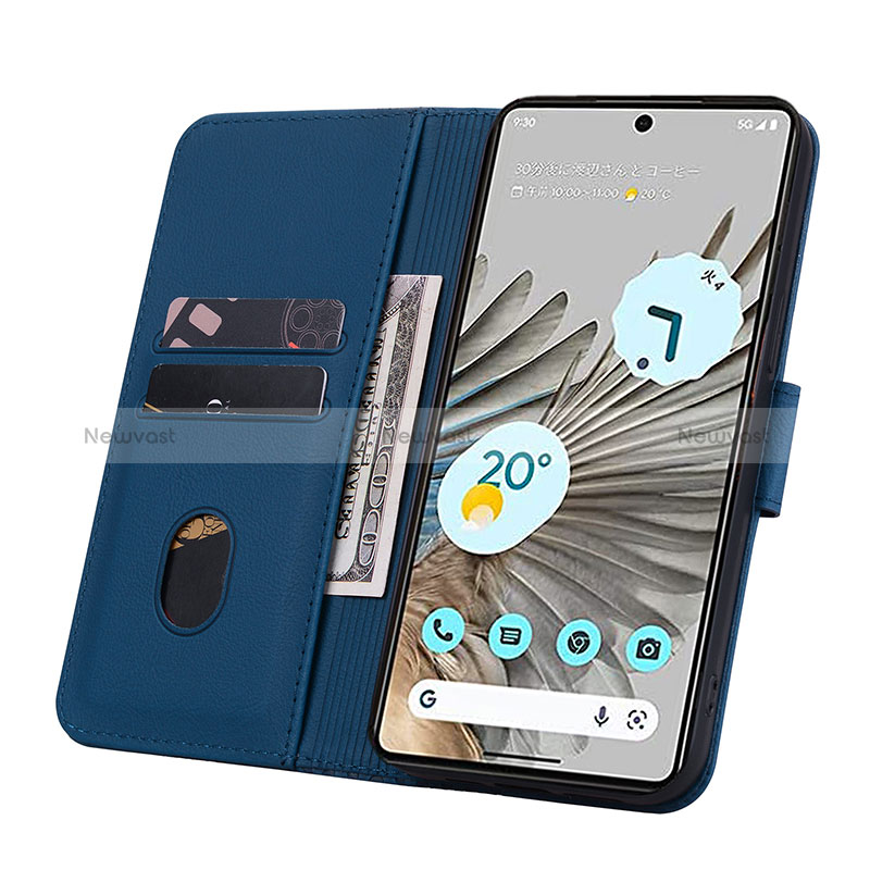 Leather Case Stands Flip Cover Holder HF2 for Google Pixel 7 5G