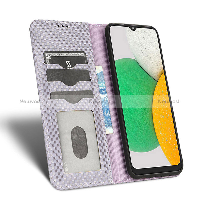 Leather Case Stands Flip Cover Holder JDK for Samsung Galaxy A03 Core