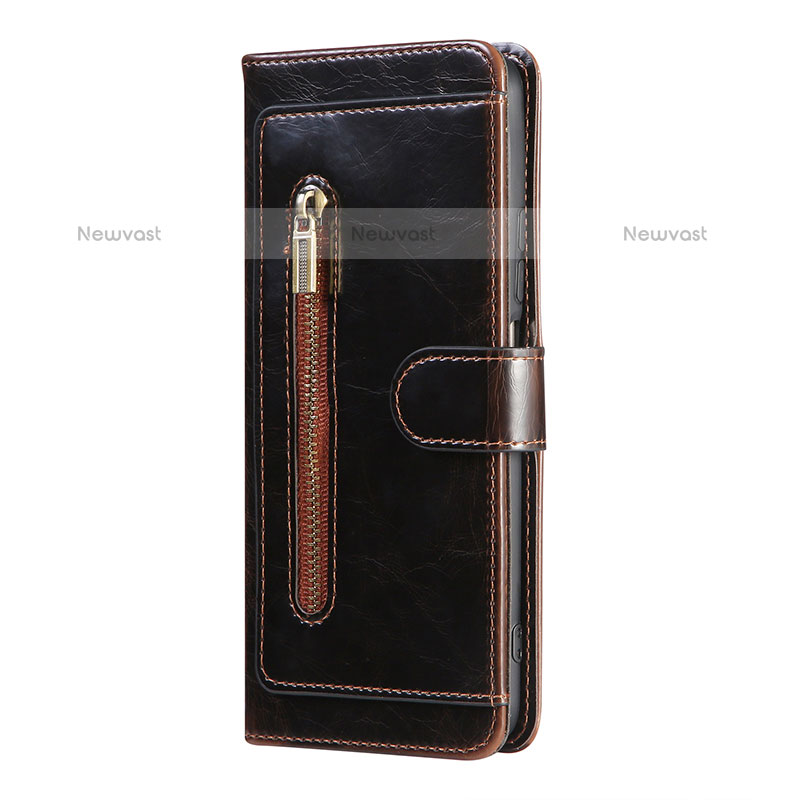 Leather Case Stands Flip Cover Holder JDK for Samsung Galaxy Quantum2 5G Brown