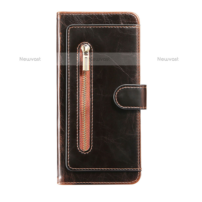 Leather Case Stands Flip Cover Holder JDK for Samsung Galaxy S20 Ultra 5G Brown