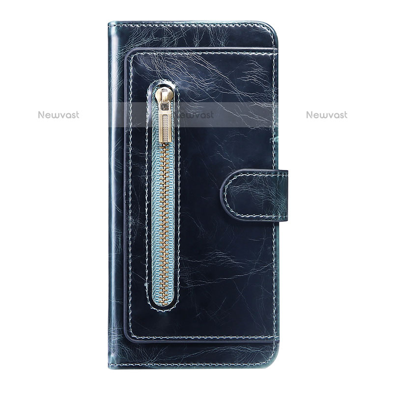 Leather Case Stands Flip Cover Holder JDK for Samsung Galaxy S20 Ultra Blue