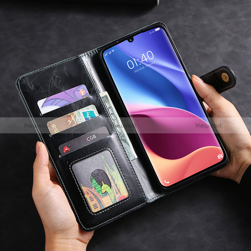 Leather Case Stands Flip Cover Holder JDK for Xiaomi Poco F3 5G