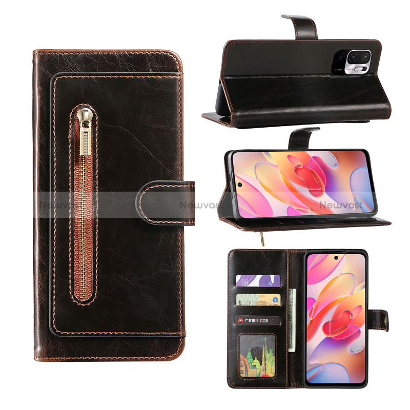 Leather Case Stands Flip Cover Holder JDK for Xiaomi Redmi Note 10 5G