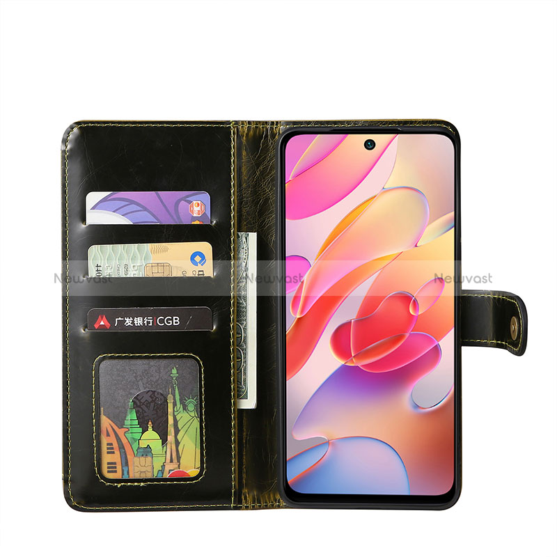 Leather Case Stands Flip Cover Holder JDK for Xiaomi Redmi Note 10 5G