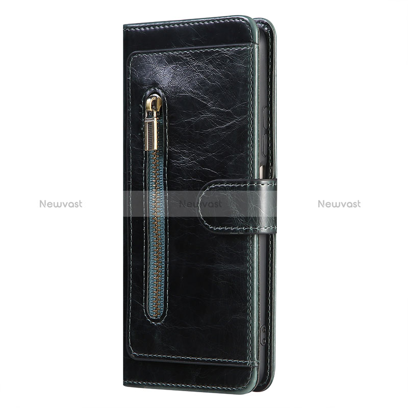 Leather Case Stands Flip Cover Holder JDK for Xiaomi Redmi Note 10 5G Green