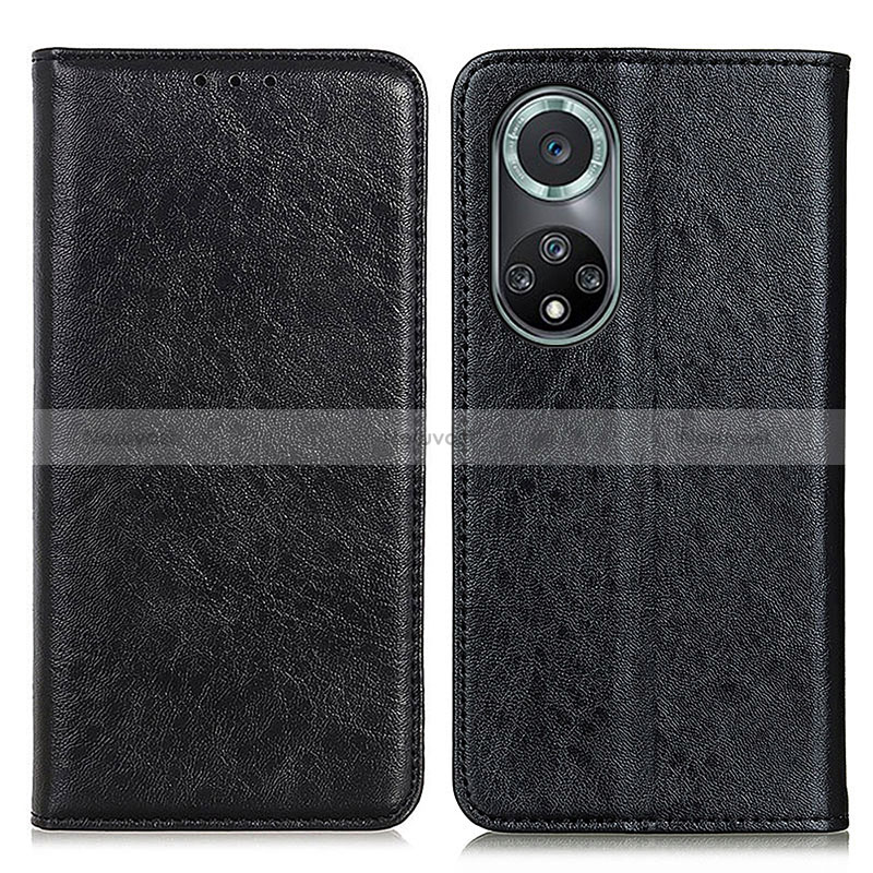 Leather Case Stands Flip Cover Holder K01Z for Huawei Honor 50 Pro 5G Black