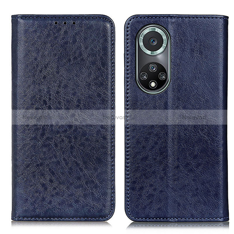 Leather Case Stands Flip Cover Holder K01Z for Huawei Honor 50 Pro 5G Blue